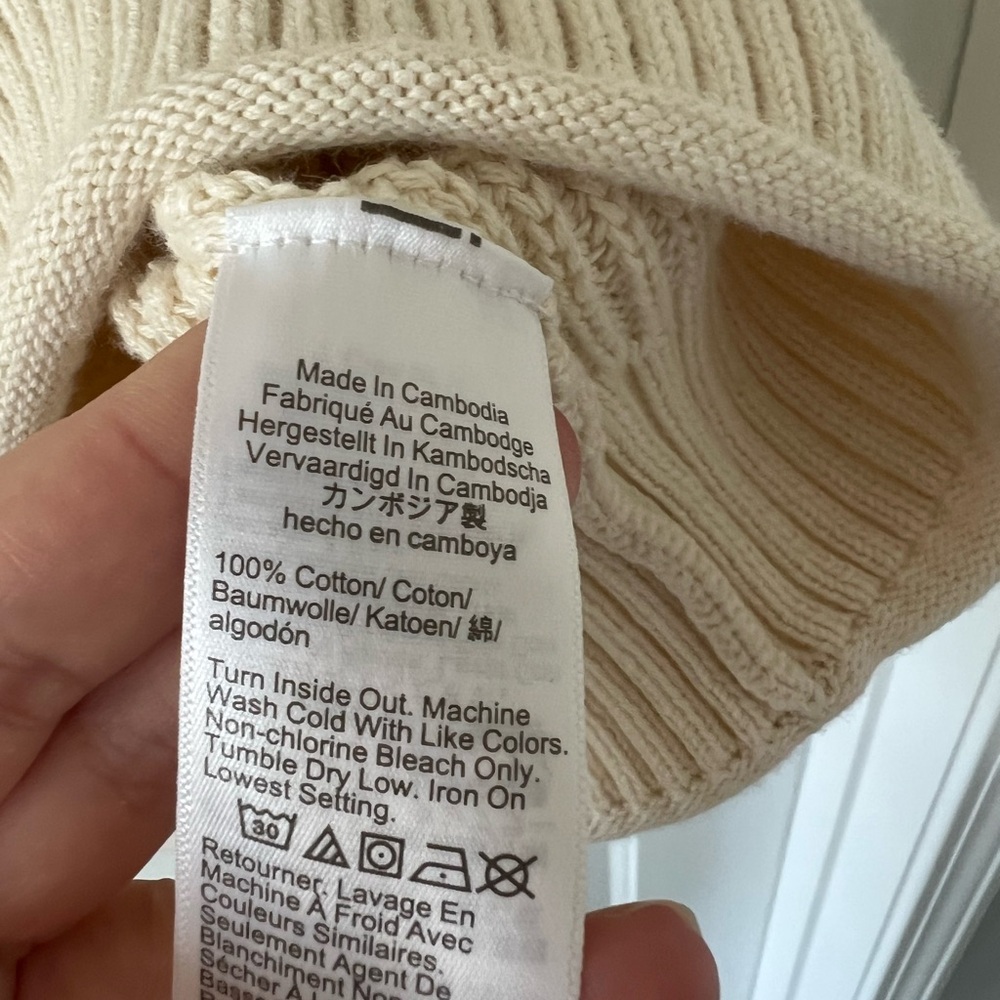 J. Crew Ribbed cotton button-collar sweater | Size Small - Picture 6 of 6